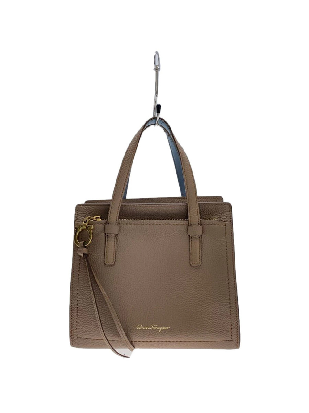 Salvatore Ferragamo Shoulder Bag Leather Beige Cream